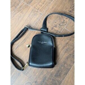 INICAT Sling Bag Crossbody Vegan Leather Fanny Packs for Women Small Black